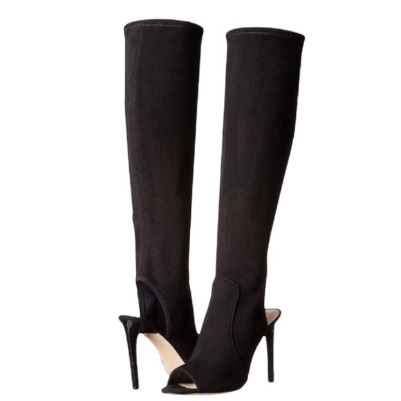 Nine West Shoes - Nine West Lettie Knee High Peep Toe Boot Size 7 1/2